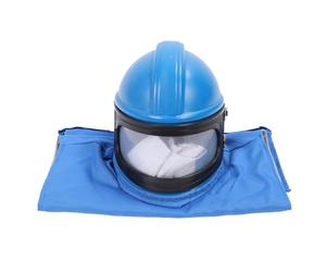 Hamwesh Casco per Sabbiatura di Sicurezza, Materiale ABS di qualità Lente a Doppio Strato Cappuccio per Sabbiatura Casco per Alimentazione Aria con Tuta Leggera Senza Maniche per Spruzzatura di