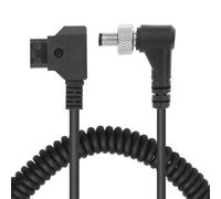 Hamwesh Cavo di Alimentazione con Connettore Maschio DC D-TAP in Plastica Nera di Alta qualità con Cavo a Molla per Monitor BMCC BMPC/ATOMOS/BESTVIEW