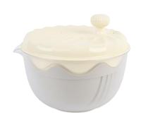 Hamwesh Centrifuga per Insalata, Lavaverdure Efficiente per la Rimozione dell'acqua, Asciuga Insalata con Cestello Scolapiatti per Uso Domestico in (Beige)