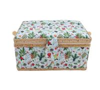 Hamwesh Cestino da Cucito, Spazioso Organizer per Kit da Cucito con Vassoio Rimovibile e Maniglia Regolabile, per Riporre Gioielli e Accessori da Cucito