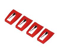 Hamwesh Confezione da 4 Puntine per Giradischi, Design in Ceramica Conica Diamantata, Sostituzione Puntina per Giradischi con Bracci in Alluminio ABS di Alta qualità per, Victrola, ION, Jenson