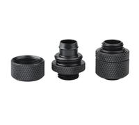 Hamwesh Connettore per Tubo Flessibile in Ottone per di Raffreddamento Ad Acqua del PC, Raccordo a Due Contatti Durevole per Sottili, per Appassionati di Fai da Te, 2 Pezzi (BLACK)