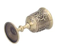Hamwesh Coppa da Vino in Bronzo, Calice da Vino Vintage con Conservazione della Temperatura Dal Gusto retrò Vintage, Bicchiere da in Rilievo con Design Medievale per Feste di Laurea, Matrimoni (L)