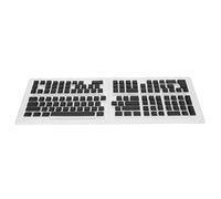 Hamwesh Copritasti Pudding, Materiale PBT, Stampaggio a Iniezione Bicolore, Altezza OEM, 129 Tasti, Design Ergonomico, Pastello, per Tastiere Meccaniche con Aspetto Traslucido, per Tastiera (BLACK)