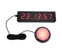 Hamwesh Cronometro Grande con Pulsante Avvia/Arresta, Rosso | Timer Digitale LED con Telecomando, Cronometro Countdown/Up, Timer a Intervalli, 12/24H, per Palestra Domestica e Garage.