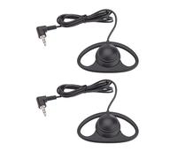 Hamwesh Cuffia Mono Singola, Auricolare Cablato 3.5mm a D con Spina a L, Isolamento Acustico per Computer Portatile, Telefono, Tablet, Call Center, Guida Turistica (2PCS)
