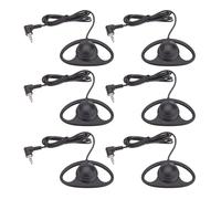 Hamwesh Cuffia Mono Singola, Auricolare Cablato 3.5mm a D con Spina a L, Isolamento Acustico per Computer Portatile, Telefono, Tablet, Call Center, Guida Turistica (6PCS)
