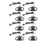 Hamwesh Cuffia Mono Singola, Auricolare Cablato 3.5mm a D con Spina a L, Isolamento Acustico per Computer Portatile, Telefono, Tablet, Call Center, Guida Turistica (8PCS)