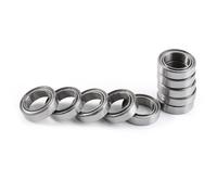 Hamwesh Cuscinetti a Sfere a Sezione Sottile 6700ZZ, Confezione 10, a Bassa rumorosità, Doppia Schermatura, per Applicazioni in Spazi Limitati