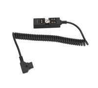 Hamwesh D Tap Splitter Maschio a 4 Porte Femmina Adattatore, 10A Max, 1/4 | Cavo di alimentazione D Tap con USB 5 V 2,1 A, cavo a molla in PU da 0,5 a 2 M, batteria con attacco a V per fotocamera