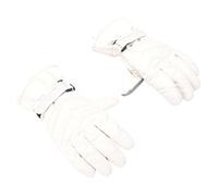 Hamwesh da Sci Invernali, Fodera in Pile Caldo Antivento Impermeabile da Sci Impermeabili, da Touch Screen con Fibbia di Collegamento per Snowboard Ciclismo Guida Escursionismo (WHITE)