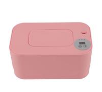 Hamwesh Dispenser di Salviette per Neonati, Scaldasalviette a Temperatura Regolabile Idratante Conservazione del Calore Contenitore Portatile Multifunzionale per Salviette Umidificate con Luce (PINK)