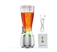 Hamwesh Dispenser per Bevande, Dispenser per Bevande Al Rubinetto a Prova di Perdite da 2,5 Litri 2 in 1 1200 MAh, per Succhi con Altoparlante Bluetooth, Luci a LED per Feste, Limonata, Succo di tè,