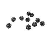 Hamwesh Dungeons and Dragons Dadi, 10 Pezzi Set di Dadi D20 a 20 Facce, Poliedrici con Numeri Dorati per Giochi di Ruolo da Tavolo DND RPG Dungeon Dragons Board (BLACK)