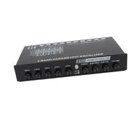 Hamwesh Equalizzatore Grafico Audio per Auto, Equalizzatore a 5 Bande 12V, Amplificatore per Auto con Ingresso CD AUX, Uscita Sub Anteriore Posteriore e Controllo della Frequenza del Subwoofer, per