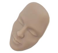 Hamwesh Face di Pratica del Trucco, Tavola per Trucco 3D Riutilizzabile in Silicone con 7 Pennelli per il per Principianti e Truccatori (Tono della pelle scura)