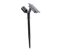 Hamwesh Faretto Solare, Faretto Solare Orizzontale Regolabile a 120° con Batteria Al Litio da 800 MAh, per Illuminazione di Sicurezza del Giardino su Vialetto Esterno (Luce calda)