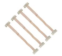 Hamwesh Fasce Regolabili in Nylon Bianco per Lifting Facciale, 4 Morsetti/supporto per Donna, Toppa Elastica per Sollevamento Capelli, Previene il Rilassamento Cutaneo per un Contorno Viso Ideale,