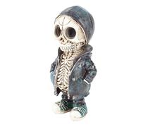 Hamwesh Figurine di Scheletro Fresche, Graziose Statue Scheletriche di Halloween Ornamento in Resina con Dettagli Squisiti per Le Decorazioni di Halloween Figurine della Casa (Stile b)