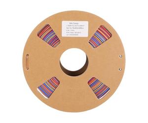 Hamwesh Filamento PLA in Seta, Filamento Arcobaleno Ad Alta Resistenza e Senza Fratture, Tricolore con Diametro Preciso di 1,75 Mm per la Maggior Parte delle Stampanti 3D