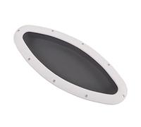 Hamwesh Finestra oblò Ovale, oblò per Barca in Vetro Temperato con Resistente Telaio in ABS per Ripostiglio Cabina Yacht