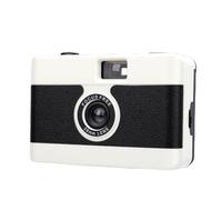 Hamwesh Fotocamera a Pellicola 35 Mm, Fotocamera Compatta Riutilizzabile Stile Vintage con Flash Incorporato, Obiettivo Leggero da 28 Mm F/8 con Messa a Fuoco Manuale, Stile (WHITE)