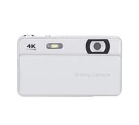 Hamwesh Fotocamera Digitale 4K Messa a Fuoco Automatica da 64 MP (WHITE) | Design retrò Scorrevole con Schermo da 2,8 Pollici, Fotocamera Inquadra e Scatta per Viaggi e Fotografia All'aperto
