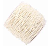 Hamwesh Ghirlanda di Perle, Rotolo da 50 M, Perline Rotonde da 3 Mm, Cordino di Perle, Perline Finte con Lunghezza Regolabile per Matrimonio, Bouquet da Sposa, Festa, Decorazione dell'albero di