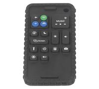 Hamwesh Giocattoli per Bambini, Forma di Cellulare Silicone Forma Sensoriale per Bambini Piccoli con Pulsanti Strutturati e Forme per Alleviare le Gengive (BLACK)