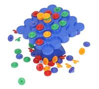 Hamwesh Giocattolo Albero Dell'Equilibrio, Gioco di Battaglia a Impilare | Gioco da tavolo per l\'equilibrio dell\'apprendimento precoce, con 49 pezzi di legno, dadi, per l\'interazione tra genitori