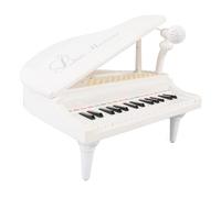 Hamwesh Giocattolo con Tastiera di per Bambini, Strumento Musicale a 31 Tasti con Microfono, Coperchio Regolabile per l'apprendimento Precoce e la creatività (WHITE)