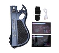 Hamwesh Giocattolo per Chitarra Elettrica per Bambini, Guida Alle Luci a LED Suonare la Chitarra Senza Corde con 7 Opzioni Audio Design Pieghevole Connettività Bluetooth Strumenti Musicali (BLACK)