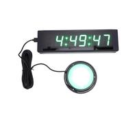 Hamwesh Grande Cronometro con Pulsante Avvia Stop, Verde | Timer Digitale LED con Telecomando, Cronometro Countdown/Up, Timer a Intervalli, 12/24H, per Palestra Domestica e Garage.