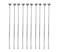 Hamwesh Gratta Schiena Pieghevole Telescopico Portatile in Acciaio Inossidabile da 10 Pezzi per Alleviare il Prurito, Mini Gratta Schiena Estensibile con Morsetto/Supporto Tascabile per i Viaggi