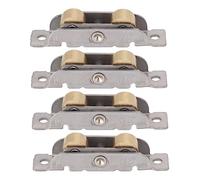 Hamwesh Gruppo a Rulli per Porte del Patio Scorrevole 4 Pcs in Acciaio Inossidabile Cuscinetto a Sfera Rullo in per Porte della Porta di Vetro con 8 Viti (Ruota piatta)