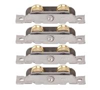 Hamwesh Gruppo a Rulli per Porte del Patio Scorrevole 4 Pcs in Acciaio Inossidabile Cuscinetto a Sfera Rullo in per Porte della Porta di Vetro con 8 Viti (Ruota concava)