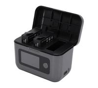 Hamwesh Hub caricabatterie compatibile con Action 6 5 Pro | Stazione di ricarica rapida e custodia, 3 canali, 2 batterie da 2100 mAh, display LED intelligente, porta Type-C