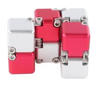 Hamwesh Infinity, Giocattolo Fidget in Lega Sabbiata Flessibile, Giocattolo Puzzle Portatile con 8 Blocchi per Sollievo da Stress e Ansia ADHD ADD Autismo Ufficio Casa Viaggi Scuola Metropolitana (#2)