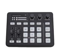 Hamwesh Interfaccia USB per Scheda PC per Streaming con Preamplificatore a Bassissimo Rumore da 55 DB, Alimentazione 48 V, Illuminazione RGB Vibrante, Effetti Sonori Personalizzabili, 5.0,