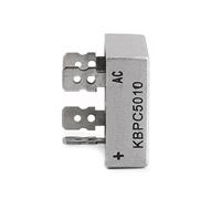 Hamwesh KBPC5010 Raddrizzatori A Ponte con Scatola/coperchio in Metallo 50 A 1000 V, Confezione 10 Diodi per Progetti di Conversione Ad Alta Potenza