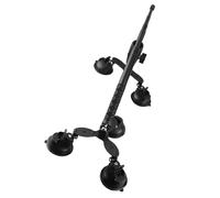 Hamwesh Kit di Montaggio per Auto a Ventosa, Supporto per Fotocamera da Cruscotto per Parabrezza con Aspirazione 5 in 1 con Bastone Selfie Estensibile da 115 Cm e Base Doppia, per Action Camera 360
