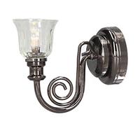 Hamwesh Lampada da Parete per Casa delle Bambole, Applique da Parete in Miniatura Vintage in Scala 1:12, Luci a LED per Casa delle Bambole Alimentate a Batteria con Luce Calda, Materiali Premium