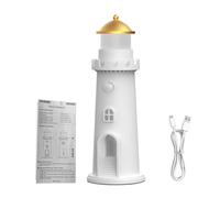 Hamwesh Lampada da Proiezione Moon Lighthouse, Lampada d'atmosfera Che Cambia Colore RGB Ricaricabile di Tipo C, Luce Notturna Dimmerabile con 4 Livelli di luminosità, Timer 1H 2H, per Camera da