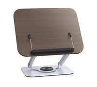 Hamwesh Leggio per Libri, Leggio Multifunzionale Pieghevole a 360° Regolabile, Espositore con Fermagli per Pagine Elastiche per Leggere, Cucinare e Lavorare Alla Scrivania (SILVER)