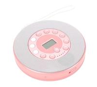 Hamwesh Lettore CD Portatile, Lettore Musicale Bluetooth con Altoparlante e Microfono Integrati, Riproduzione Anti-salto e Memoria, Registra CD su USB, Ingresso AUX, 2000 MAh (PINK)
