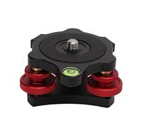 Hamwesh Leveling Leveling Base Alluminio in Lega con una Regolazione +/- 5 Gradi 3/8 "Discussione 3 Quadranti per Fotografia Panoramica Macro