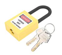 Hamwesh Lucchetto di Sicurezza Blocco di Sicurezza Dispositivo di per Isolamento Tecnico in Nylon per Fabbriche Centrali Elettriche, Lucchetto 38 Mm con Abrasione, Diametro del Fascio 6 Mm (YELLOW)