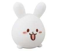 Hamwesh Luce Notturna per Bambini, Simpatico Coniglietto con Rilevamento del Tocco Lampada da Notte USB a 7 Colori Luce Notturna Portatile con Materiale in Silicone per la Decorazione della Camera