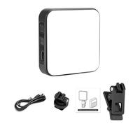 Hamwesh Luce Video LED, 85 Perline CRI 95+ Regolabile 2500-6500K 3 Livelli di Luminosità Luce per Fotocamera, per Selfie con Supporto a Morsetto per Smartphone Tablet Laptop