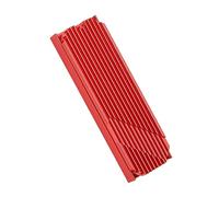 Hamwesh M.2 NVME Distributo di Calore, Dissipatore di Calore SSD con Cuscinetti in Silicone Termico in Lega di Raffreddamento a Doppio Lato per Computer Desktop (rosso)